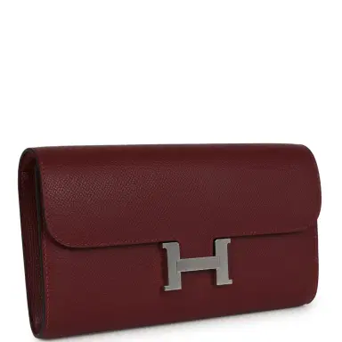 HERMÈS Hermes Constance Wallet To Go Rouge H Epsom Palladium Hardware | Thumbnail 2 HERMÈS Hermes Constance Wallet To Go Rouge H Epsom Palladium Hardware | Thumbnail 2