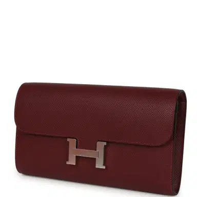 HERMÈS Hermes Constance Wallet To Go Rouge H Epsom Palladium Hardware | Thumbnail 5 HERMÈS Hermes Constance Wallet To Go Rouge H Epsom Palladium Hardware | Thumbnail 5