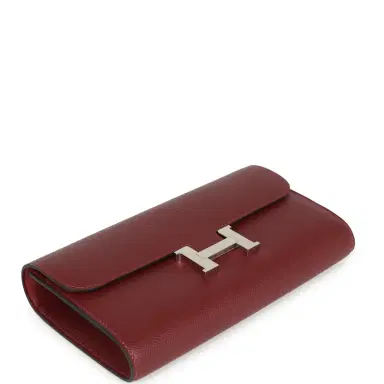 HERMÈS Hermes Constance Wallet To Go Rouge H Epsom Palladium Hardware | Thumbnail 6 HERMÈS Hermes Constance Wallet To Go Rouge H Epsom Palladium Hardware | Thumbnail 6