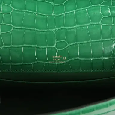 HERMÈS Hermes Kelly Pochette Cactus Shiny Alligator Gold Hardware | Thumbnail 7 HERMÈS Hermes Kelly Pochette Cactus Shiny Alligator Gold Hardware | Thumbnail 7