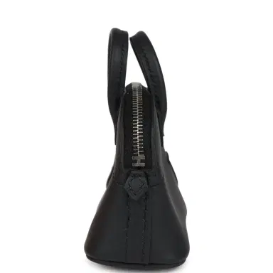 HERMÈS Hermes Mini Bolide Shark Bag Charm Black and White Swift Palladium Hardware | Thumbnail 6 HERMÈS Hermes Mini Bolide Shark Bag Charm Black and White Swift Palladium Hardware | Thumbnail 6