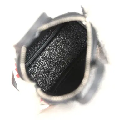 HERMÈS Hermes Mini Bolide Shark Bag Charm Black and White Swift Palladium Hardware | Thumbnail 9 HERMÈS Hermes Mini Bolide Shark Bag Charm Black and White Swift Palladium Hardware | Thumbnail 9