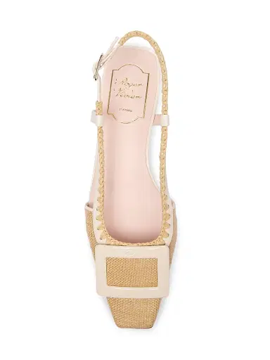 Roger Vivier Women's Belle Vivier 25MM Braided Raffia Flats - Natural | Thumbnail 4 Roger Vivier Women's Belle Vivier 25MM Braided Raffia Flats - Natural | Thumbnail 4