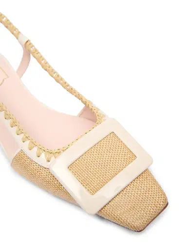 Roger Vivier Women's Belle Vivier 25MM Braided Raffia Flats - Natural | Thumbnail 5 Roger Vivier Women's Belle Vivier 25MM Braided Raffia Flats - Natural | Thumbnail 5