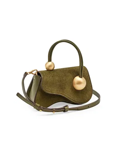 Cult Gaia Women's Kazia Nano Suede Top Handle Bag - Rosemary | Thumbnail 2 Cult Gaia Women's Kazia Nano Suede Top Handle Bag - Rosemary | Thumbnail 2
