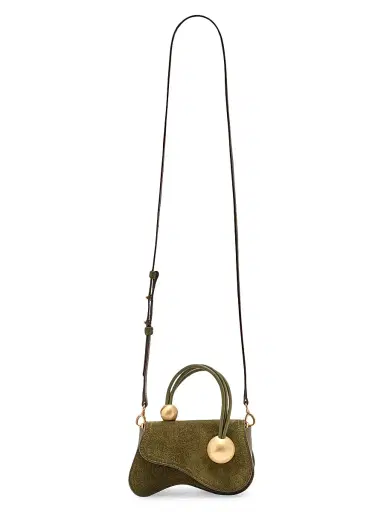 Cult Gaia Women's Kazia Nano Suede Top Handle Bag - Rosemary | Thumbnail 3 Cult Gaia Women's Kazia Nano Suede Top Handle Bag - Rosemary | Thumbnail 3