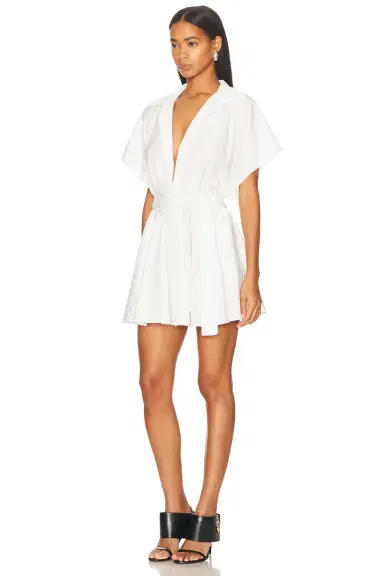 Norma Kamali Super Oversized Sleeveless Boyfriend Shirt Flared Mini Dress | Thumbnail 2 Norma Kamali Super Oversized Sleeveless Boyfriend Shirt Flared Mini Dress | Thumbnail 2