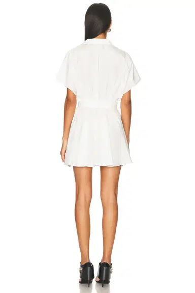 Norma Kamali Super Oversized Sleeveless Boyfriend Shirt Flared Mini Dress | Thumbnail 3 Norma Kamali Super Oversized Sleeveless Boyfriend Shirt Flared Mini Dress | Thumbnail 3