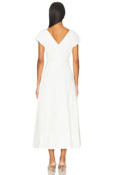 SIMKHAI Nina Pleated Midi Dress | Thumbnail 3 SIMKHAI Nina Pleated Midi Dress | Thumbnail 3