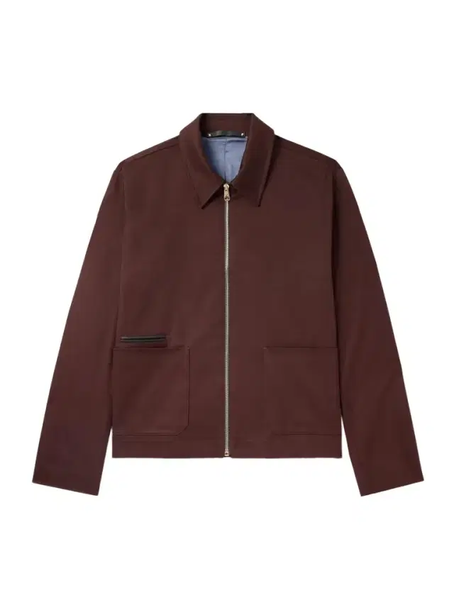 Leather-Trimmed Cotton-Blend Twill Harrington Jacket - Men Leather-Trimmed Cotton-Blend Twill Harrington Jacket - Men