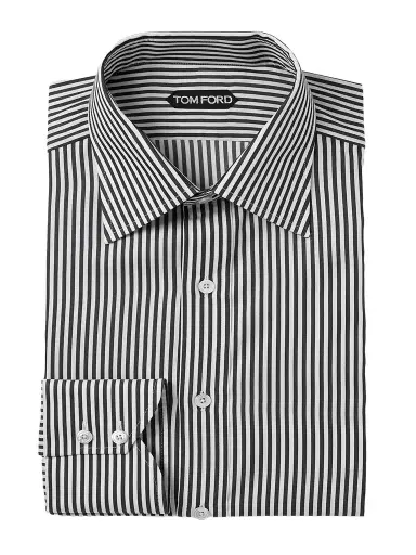 Tom Ford Striped Cotton and Silk-Blend Shirt - Men | Thumbnail 1 Tom Ford Striped Cotton and Silk-Blend Shirt - Men | Thumbnail 1