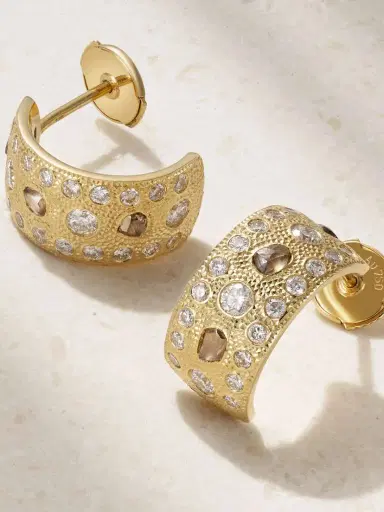 De Beers London Talisman 18-karat Gold Diamond Hoop Earrings | Thumbnail 3 De Beers London Talisman 18-karat Gold Diamond Hoop Earrings | Thumbnail 3