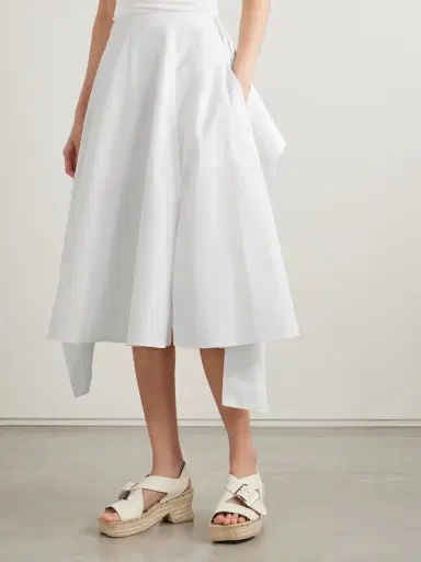 Loewe Layered Cotton-poplin Midi Skirt | Thumbnail 3 Loewe Layered Cotton-poplin Midi Skirt | Thumbnail 3