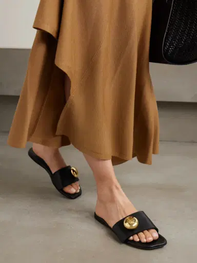Loewe Pebble Embellished Leather Slides | Thumbnail 2 Loewe Pebble Embellished Leather Slides | Thumbnail 2