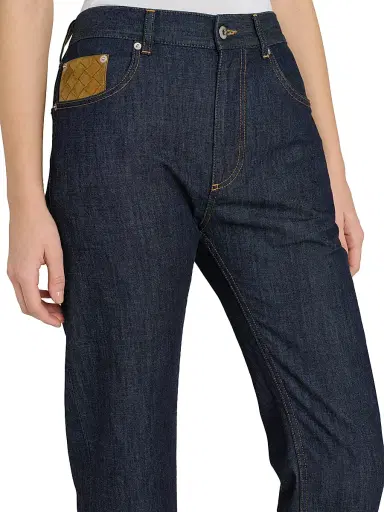 Bottega Veneta Women's Mid-Rise Straight-Leg Jeans - Indigo - Size 8 | Thumbnail 6 Bottega Veneta Women's Mid-Rise Straight-Leg Jeans - Indigo - Size 8 | Thumbnail 6