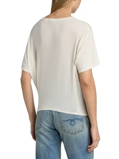 R13 Women's Cotton-Cashmere Crop T-Shirt - White - Size Large | Thumbnail 5 R13 Women's Cotton-Cashmere Crop T-Shirt - White - Size Large | Thumbnail 5