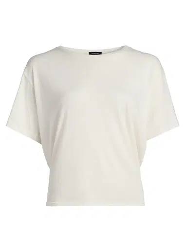 R13 Women's Cotton-Cashmere Crop T-Shirt - White - Size Large | Thumbnail 1 R13 Women's Cotton-Cashmere Crop T-Shirt - White - Size Large | Thumbnail 1