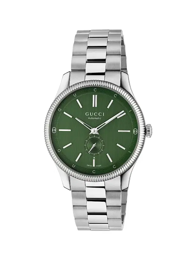 Men's G-Timeless Stainless Steel Bracelet Watch/40MM - Green Men's G-Timeless Stainless Steel Bracelet Watch/40MM - Green