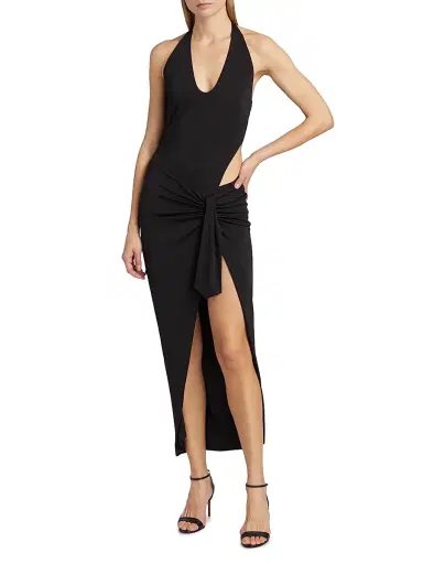 Et Ochs Women's Kai Tie-Waist Ruched Maxi Dress | Thumbnail 3 Et Ochs Women's Kai Tie-Waist Ruched Maxi Dress | Thumbnail 3