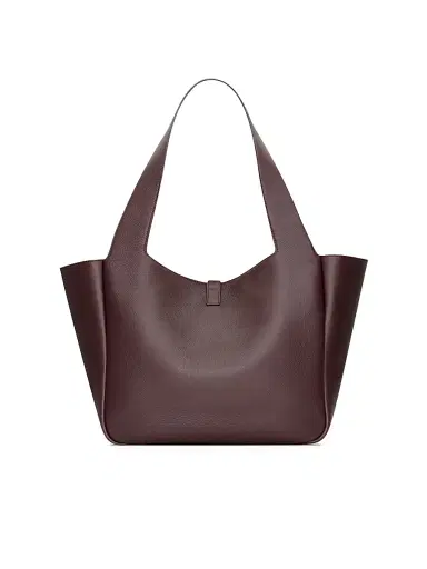 Saint Laurent Women's Le 5 ÿ 7 Bea in Grained Leather Tote Bag - Raisin | Thumbnail 5 Saint Laurent Women's Le 5 ÿ 7 Bea in Grained Leather Tote Bag - Raisin | Thumbnail 5