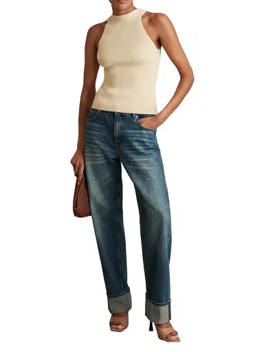 Reiss Women's Lacey High-Neck Top - | Thumbnail 2 Reiss Women's Lacey High-Neck Top - | Thumbnail 2