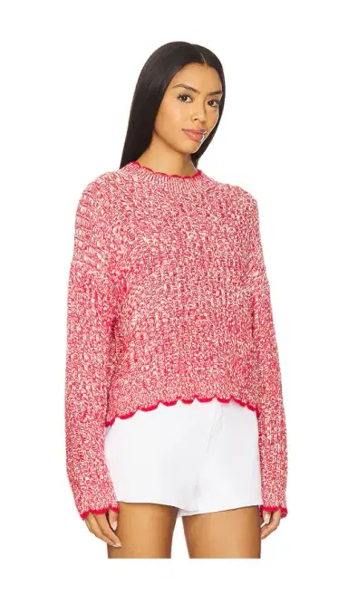 Autumn Cashmere Tipped Ladder Stitch Crew Top | Thumbnail 2 Autumn Cashmere Tipped Ladder Stitch Crew Top | Thumbnail 2