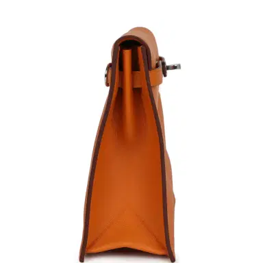 HERMÈS Hermes Kelly Danse Abricot Verso Evercolor Palladium Hardware | Thumbnail 3 HERMÈS Hermes Kelly Danse Abricot Verso Evercolor Palladium Hardware | Thumbnail 3