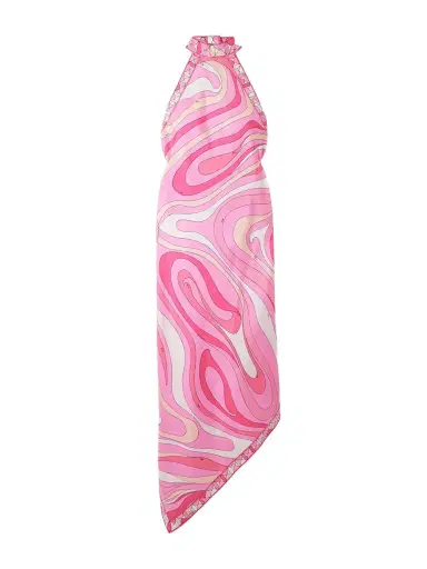 PUCCI Halterneck Printed Silk-twill Midi Dress | Thumbnail 1 PUCCI Halterneck Printed Silk-twill Midi Dress | Thumbnail 1