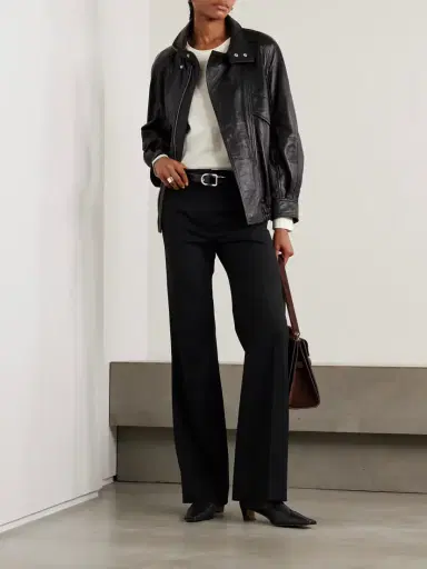 Nour Hammour Ariste Oversized Paneled Leather Jacket | Thumbnail 2 Nour Hammour Ariste Oversized Paneled Leather Jacket | Thumbnail 2