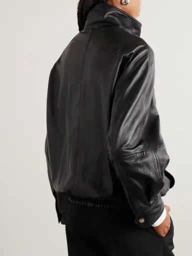 Nour Hammour Ariste Oversized Paneled Leather Jacket | Thumbnail 4 Nour Hammour Ariste Oversized Paneled Leather Jacket | Thumbnail 4