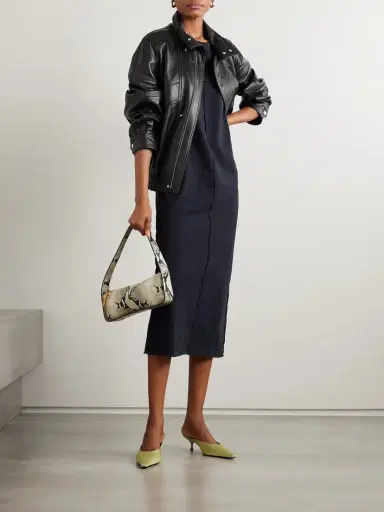 Nour Hammour Ariste Oversized Paneled Leather Jacket | Thumbnail 5 Nour Hammour Ariste Oversized Paneled Leather Jacket | Thumbnail 5
