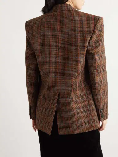 Saint Laurent Prince Of Wales Checked Wool Blazer | Thumbnail 3 Saint Laurent Prince Of Wales Checked Wool Blazer | Thumbnail 3