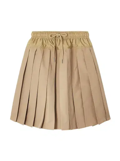 Moncler Shell-trimmed Pleated Twill Skirt | Thumbnail 1 Moncler Shell-trimmed Pleated Twill Skirt | Thumbnail 1