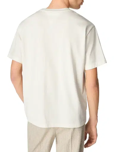 Bottega Veneta Men's Intrecciato Leather-Detailed Cotton Jersey T-Shirt - White | Thumbnail 3 Bottega Veneta Men's Intrecciato Leather-Detailed Cotton Jersey T-Shirt - White | Thumbnail 3