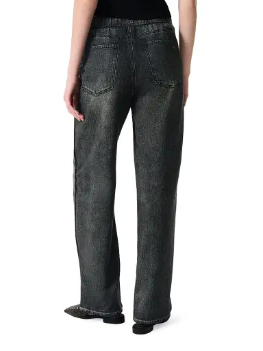 rag & bone Women's rb Miramar Cotton-Terry Wide-Leg Track Pants - Washed Black | Thumbnail 4 rag & bone Women's rb Miramar Cotton-Terry Wide-Leg Track Pants - Washed Black | Thumbnail 4