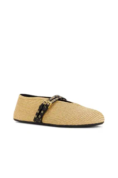 Alaïa Straw Ballerina Flat | Thumbnail 2 Alaïa Straw Ballerina Flat | Thumbnail 2