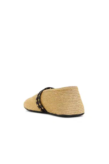 Alaïa Straw Ballerina Flat | Thumbnail 3 Alaïa Straw Ballerina Flat | Thumbnail 3