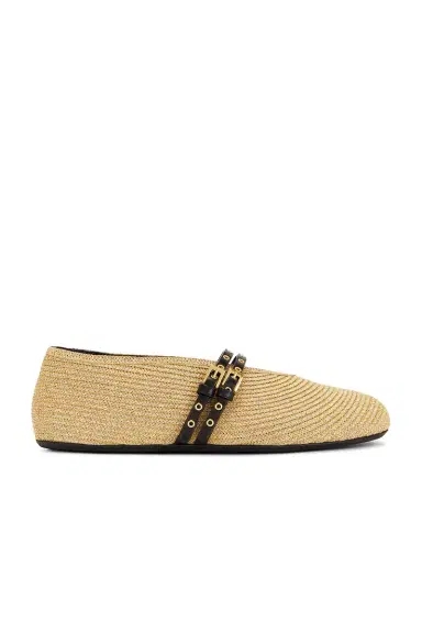 Alaïa Straw Ballerina Flat | Thumbnail 1 Alaïa Straw Ballerina Flat | Thumbnail 1