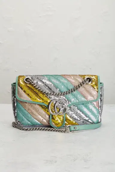 Gucci Sequin GG Marmont Shoulder Bag | Thumbnail 4 Gucci Sequin GG Marmont Shoulder Bag | Thumbnail 4