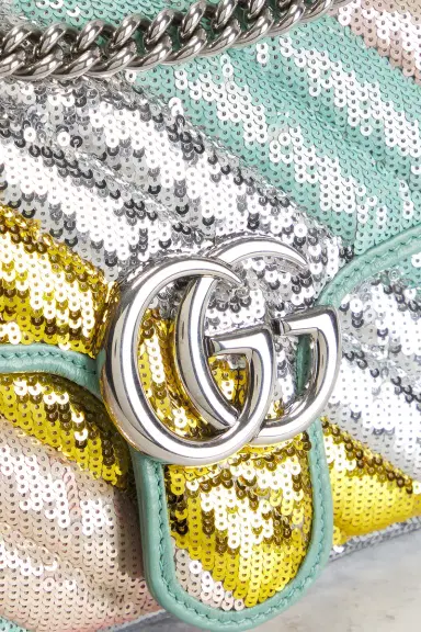 Gucci Sequin GG Marmont Shoulder Bag | Thumbnail 8 Gucci Sequin GG Marmont Shoulder Bag | Thumbnail 8