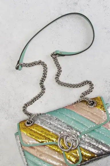 Gucci Sequin GG Marmont Shoulder Bag | Thumbnail 10 Gucci Sequin GG Marmont Shoulder Bag | Thumbnail 10