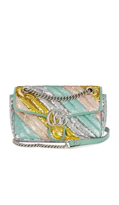 Gucci Sequin GG Marmont Shoulder Bag | Thumbnail 1 Gucci Sequin GG Marmont Shoulder Bag | Thumbnail 1