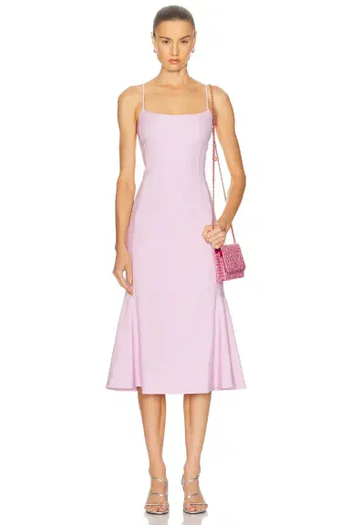 SIMKHAI Kimmy Midi Dress | Thumbnail 1 SIMKHAI Kimmy Midi Dress | Thumbnail 1