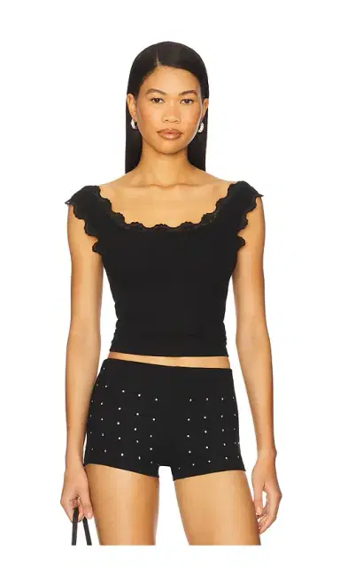 LNA Cassidy Lace Ribbed Tank | Thumbnail 1 LNA Cassidy Lace Ribbed Tank | Thumbnail 1