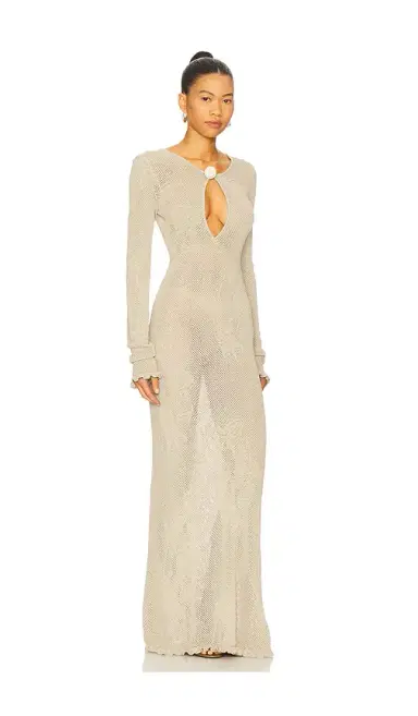 Mirror Palais Rose Pointelle Dress | Thumbnail 2 Mirror Palais Rose Pointelle Dress | Thumbnail 2