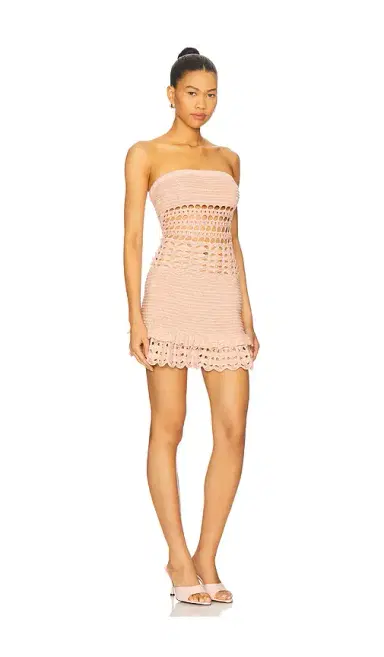 retrofete Vali Crochet Pearl Embellished Dress | Thumbnail 2 retrofete Vali Crochet Pearl Embellished Dress | Thumbnail 2