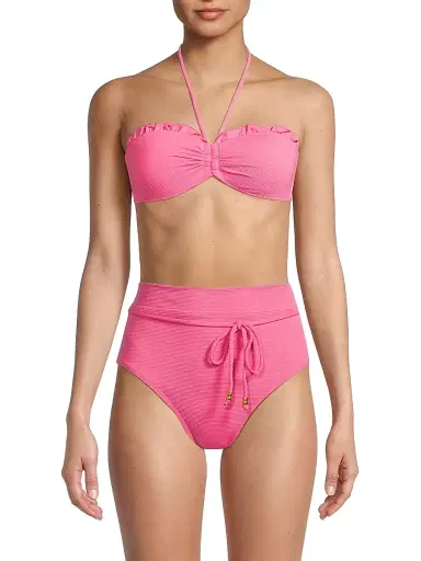 Change of Scenery Women's Alexis Metallic Bikini Top - Hibiscus Metallic - Size Medium | Thumbnail 3 Change of Scenery Women's Alexis Metallic Bikini Top - Hibiscus Metallic - Size Medium | Thumbnail 3