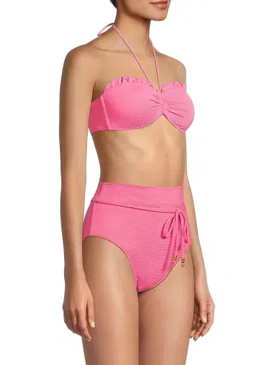 Change of Scenery Women's Alexis Metallic Bikini Top - Hibiscus Metallic - Size Medium | Thumbnail 4 Change of Scenery Women's Alexis Metallic Bikini Top - Hibiscus Metallic - Size Medium | Thumbnail 4