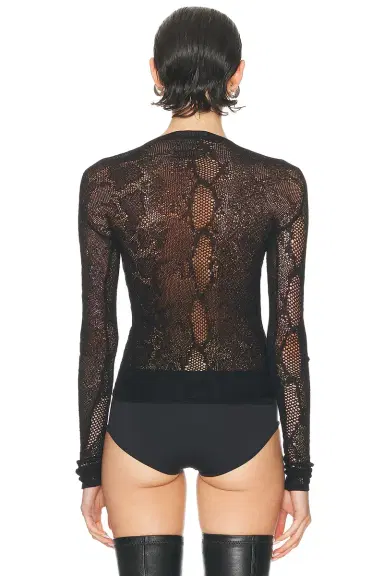 The Attico Python Lace Top | Thumbnail 3 The Attico Python Lace Top | Thumbnail 3