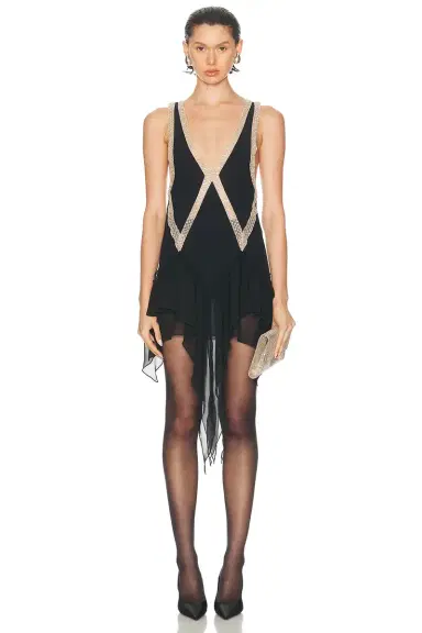 The Attico Embroidered Mini Dress | Thumbnail 1 The Attico Embroidered Mini Dress | Thumbnail 1